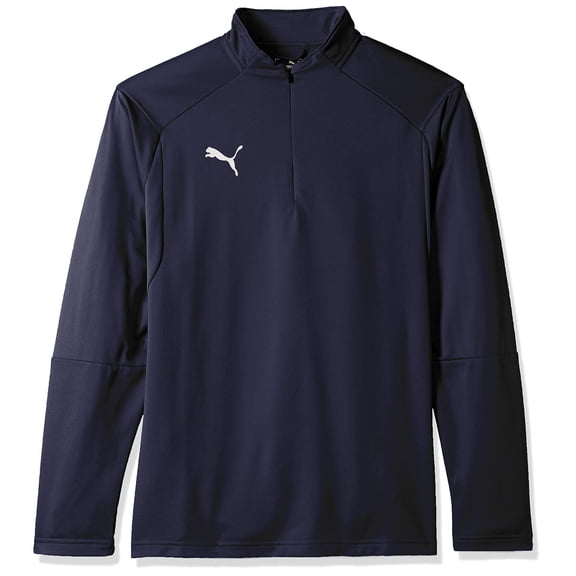 PUMA Mens Liga Training 1/4 Zip Top - Peacoat/White - Small