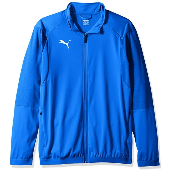 PUMA Mens Liga Training Jacket - Electric Blue Lemonade/White - Medium