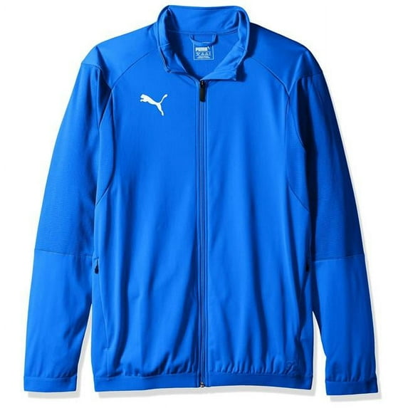 PUMA Mens Liga Training Jacket - Electric Blue Lemonade/White - Small