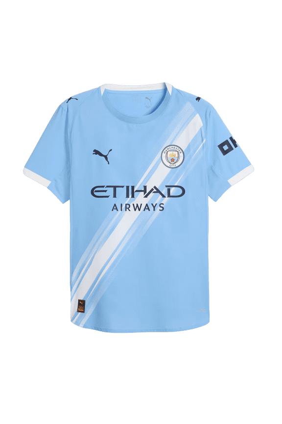 Mens MCFC Crew Neck Short Sleeve Home Jersey Authentic Casual - Blue - Size M