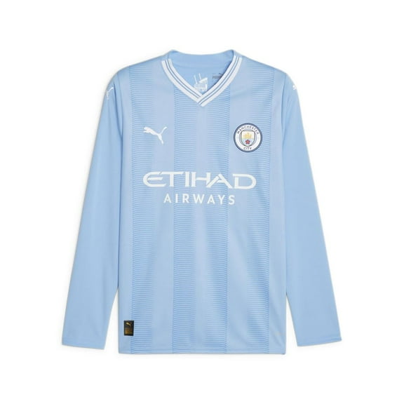 PUMA Mens MCFC Home Stadium Long Sleeve Jersey Casual - Blue - Size L