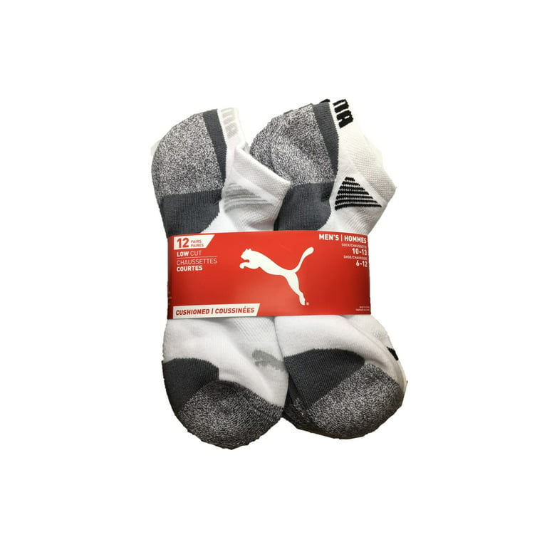 Puma Mens No Show Low Cut Moisture Control Sport Socks
