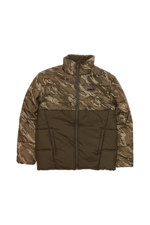 Mens Padded Camo Insulated Jacket (Small, Grape Leaf)