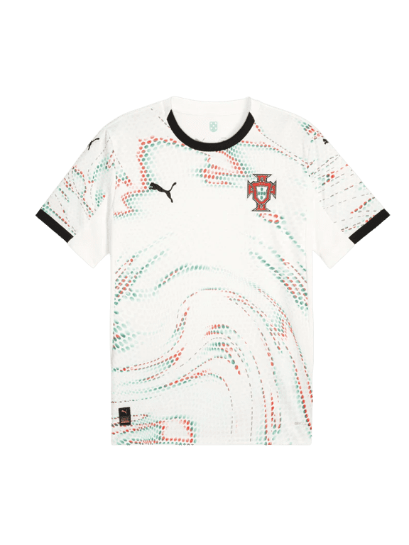 Men's Portugal 2025 Authentic Away Soccer Jersey, White, Size Large