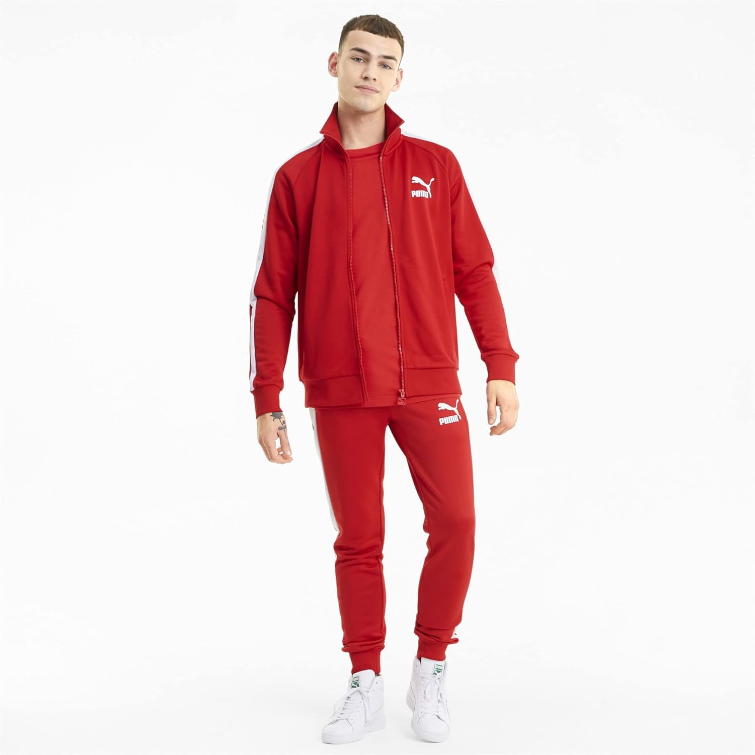 PUMA Mens Standard Iconic T7 Track Jacket RED L Walmart