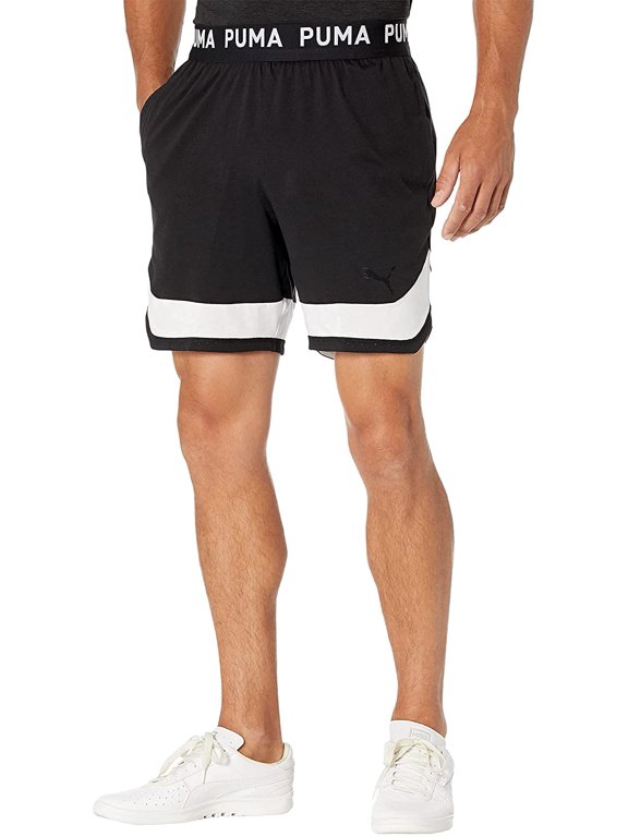 Mens Train Vent Knit 7 Shorts Medium Black/White