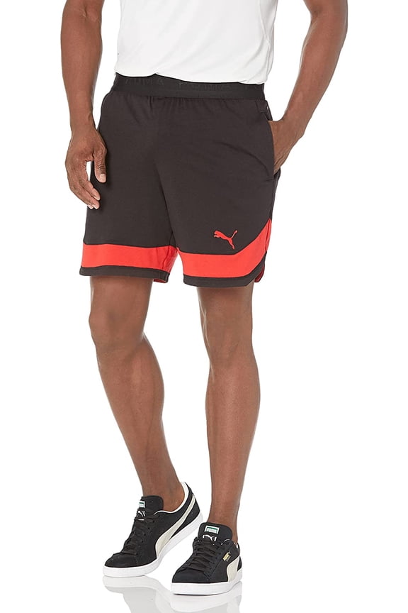 Mens Train Vent Knit 7 Shorts XX-Large Black/High Risk Red