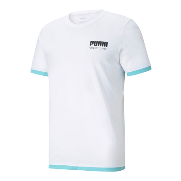 PUMA Mens White Lightweight, Classic Fit T-Shirt XXL