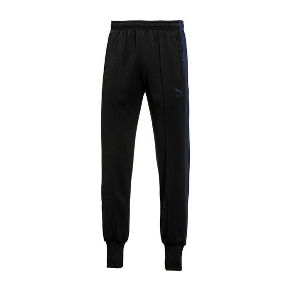 PUMA Poggy S Mens Joggers Track Pants Sweatpants (XLarge, Black/Blue)