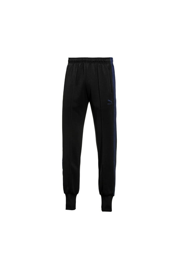 Poggy S Mens Joggers Track Pants Sweatpants (XLarge, Black/Blue)