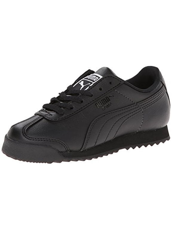 Big Kid's Puma Roma Basic Black/Black (354260 12) - 6.5