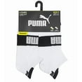 thumbnail image 1 of PUMA SOCKS MEN'S - LOW CUT - EDGE 243 - WHITE BLACK 2 - LARGE (10-13) PACK 6 XX, 1 of 2