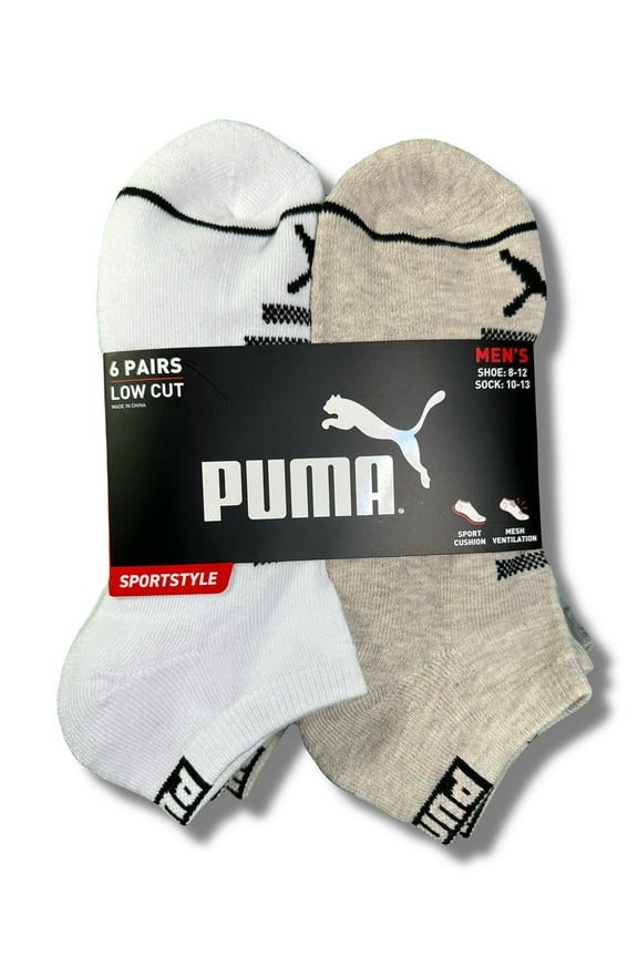 SOCKS MEN'S - LOW CUT - GLEE 253 - WHITE BEIGE - LARGE (10-13) PACK 6 XX