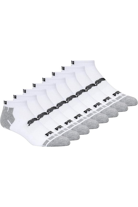 SOCKS MEN'S - X8 LOW CUT 243 - CUBE WHITE - LARGE (10-13)- PACK 8