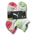 thumbnail image 1 of PUMA SOCKS WOMEN'S - LOW CUT 243 - EDGE PINK GREEN WHITE- SHOE SZ 5-9.5 - PACK 6, 1 of 2
