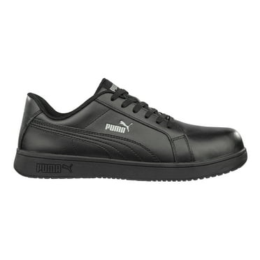 PUMA Safety Men's Iconic Black Low SD Work Shoes Composite Toe Slip Resistant