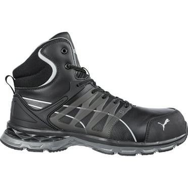 PUMA Safety Velocity 2.0 Black Mid SD Work Shoes for Men Composite Toe Slip Resistant Static Dissipative ONE SIZE BLACK