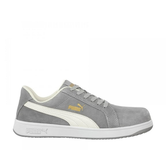 PUMA Safety Women's Iconic Suede Grey Low SD Safety Shoes Composite Toe Slip Resistant  Grey