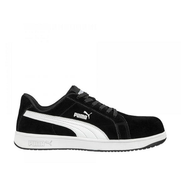 PUMA Safety Women's Iconic Suede Low EH Safety Shoes Composite Toe Slip Resistant  BLACK