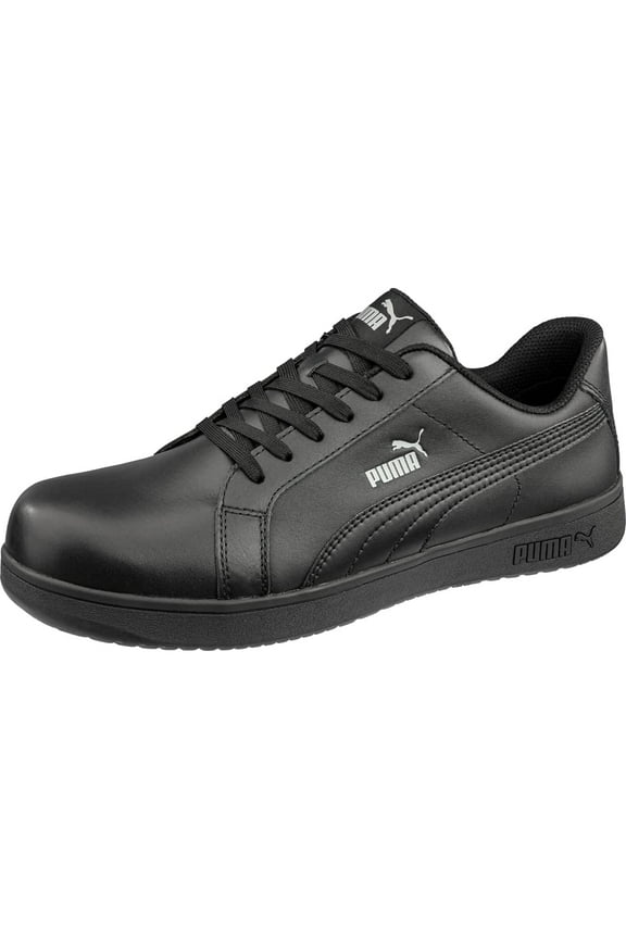 Safety Womens Iconic Low Composite Toe SD Work Shoes Smooth Black Leather - 640105 BLACK