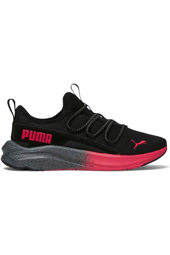 Little Kid's Puma One4All Slip On Spl Fade Puma Black-For all time red (379463 02) - 11