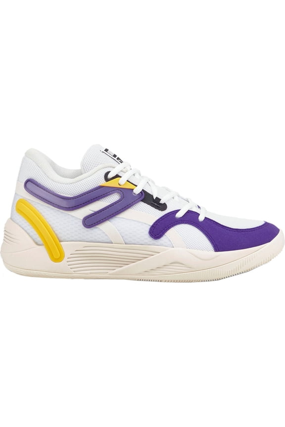TRC Blaze Court Basketball Shoes (White/Yellow, M9.5/W11.0 D US)
