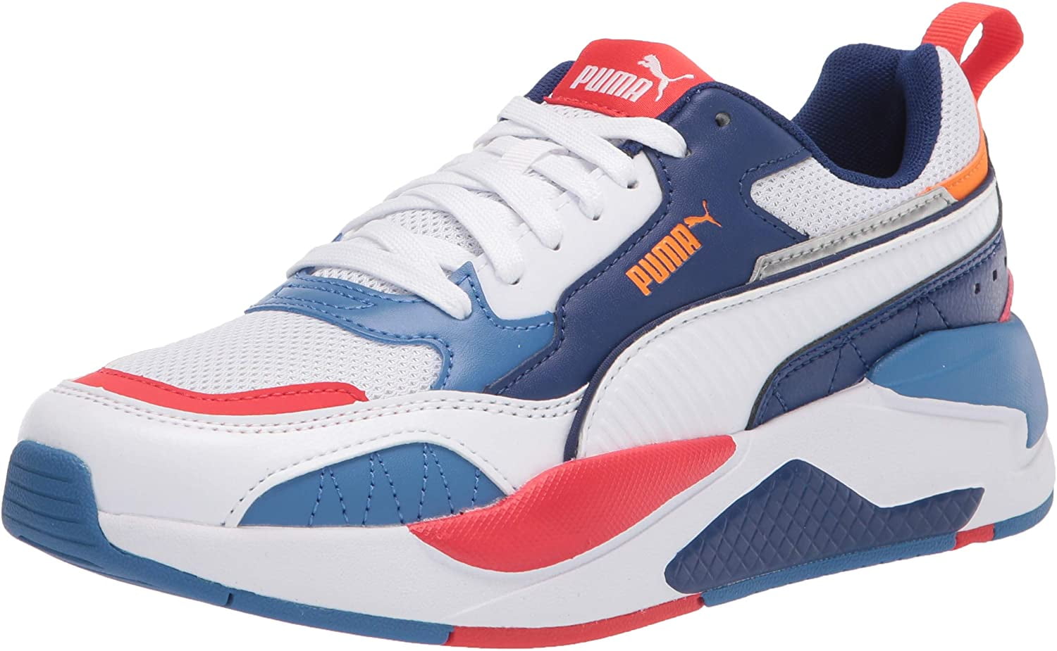Unisex-Child X-ray 2 Sneaker Big Kid 8-12 Years 6 Big Kid Puma White-puma White-vibrant Orange-poppy Red