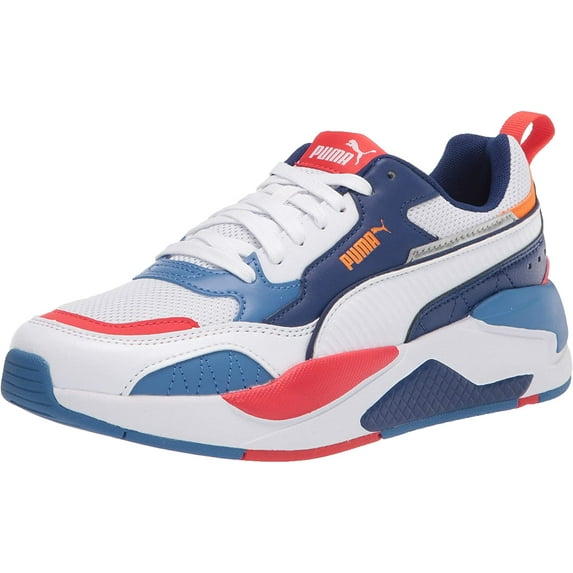 PUMA Unisex-Child X-ray 2 Sneaker Big Kid 8-12 Years 6 Big Kid Puma White-puma White-vibrant Orange-poppy Red