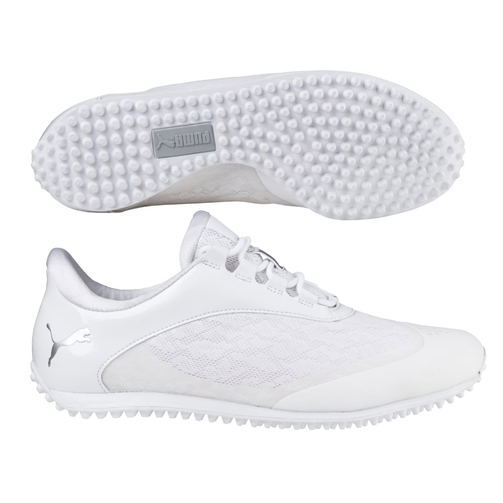 PUMA WOMENS SUMMERCAT SPORT GOLF SHOES 19058601 WHITE/SILVER NEW