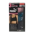 thumbnail image 1 of PUMA Women Sports Bra, 3-Pack (Pink/Blue/Black, Medium), 1 of 7