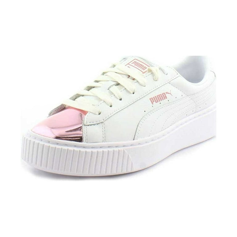 Puma women's basket sales platform metallic fashion sneaker