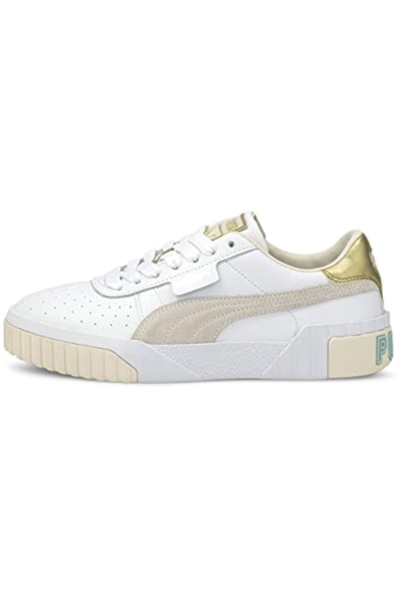 Cali Soft Glow Womens Sneakers in White/Eggnog, 6