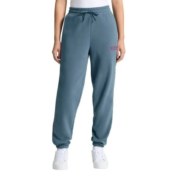PUMA Women's Fleece Jogger Sweatpant with Pockets (Blue/Small)
