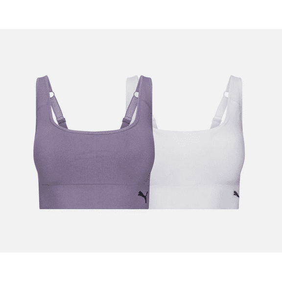 PUMA Women's Performance 2-Pack Seamless Sports Bras Small