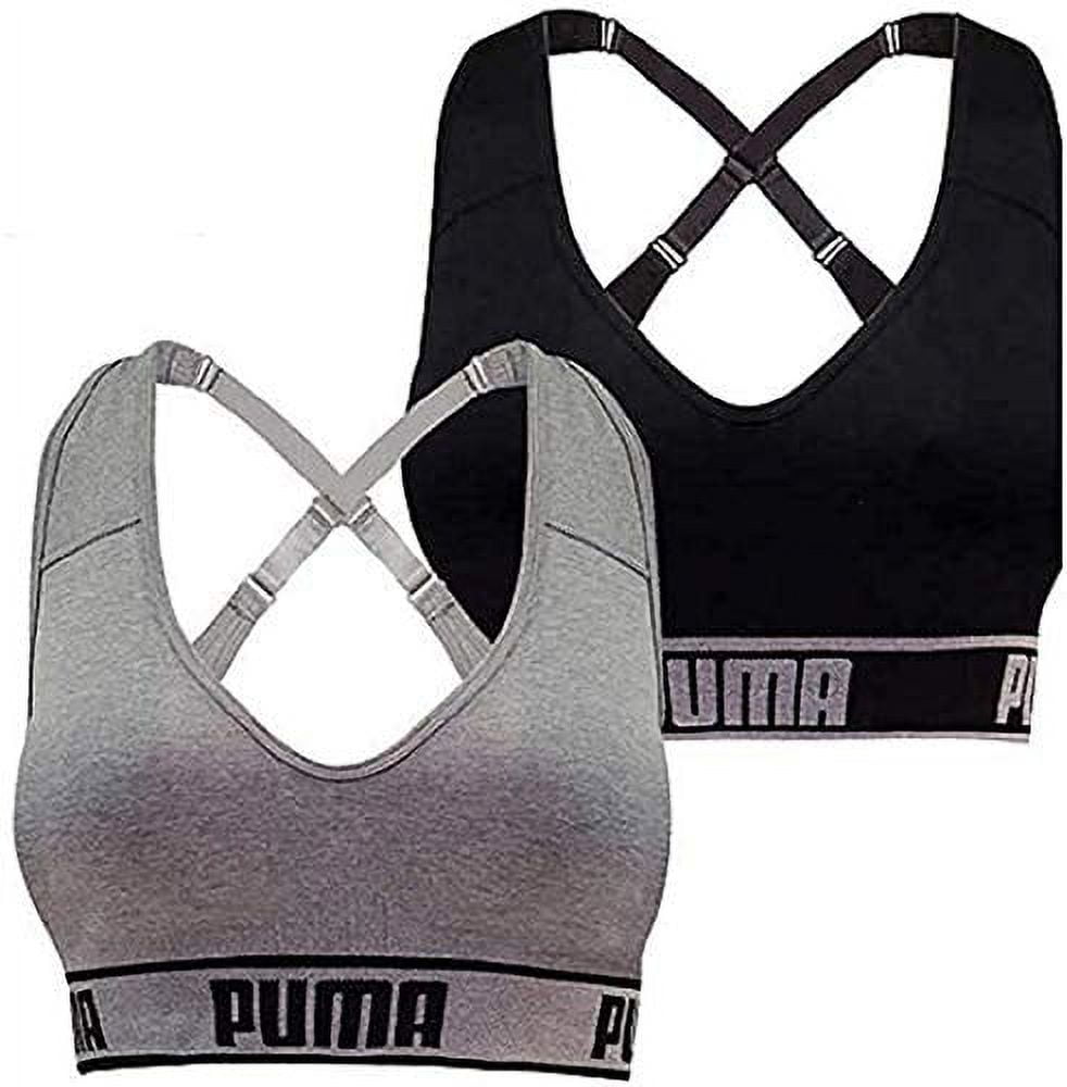 PUMA Women's Seamless Sports Bra Removable Cups - Adjustable