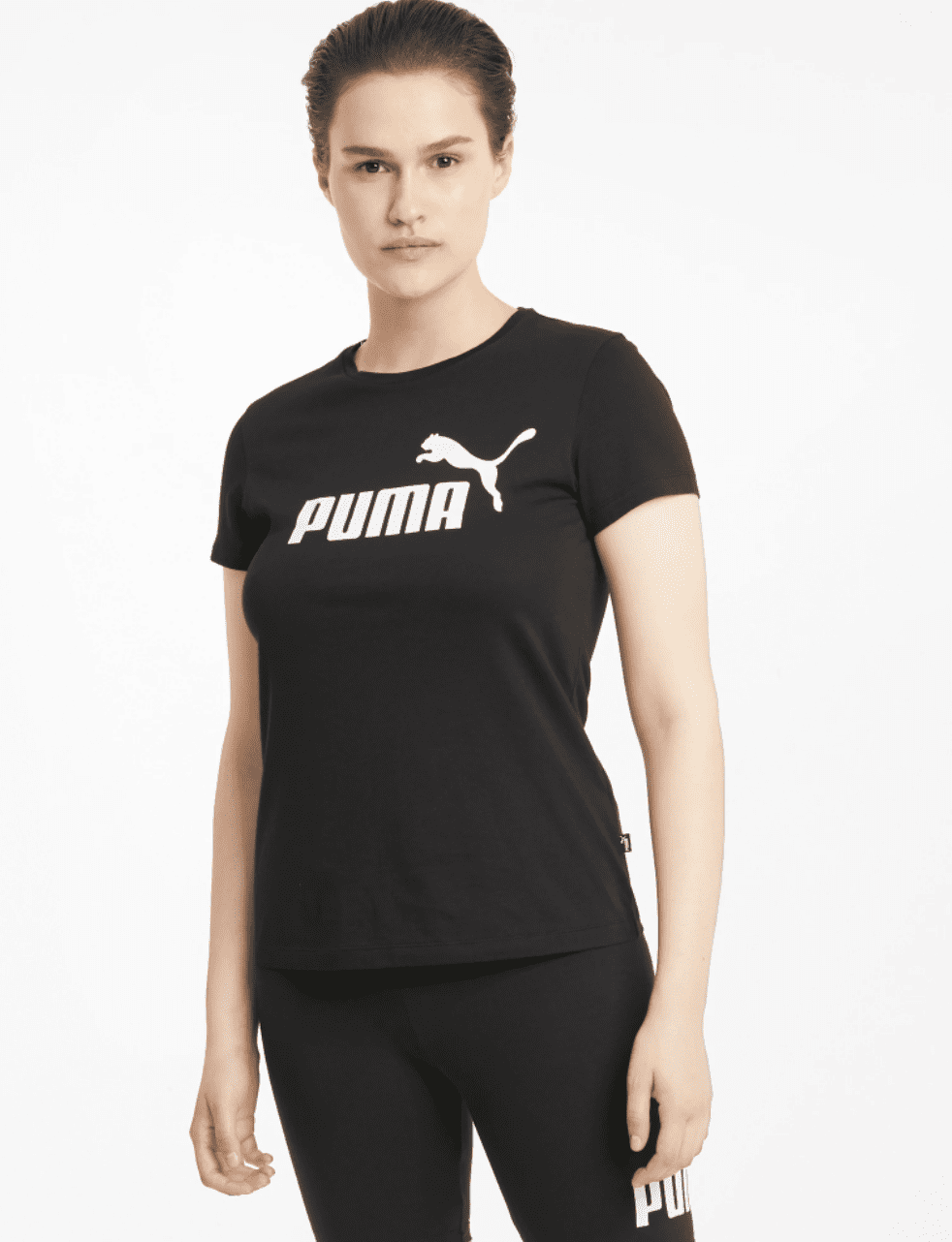 Puma black t shirts for womens clearance