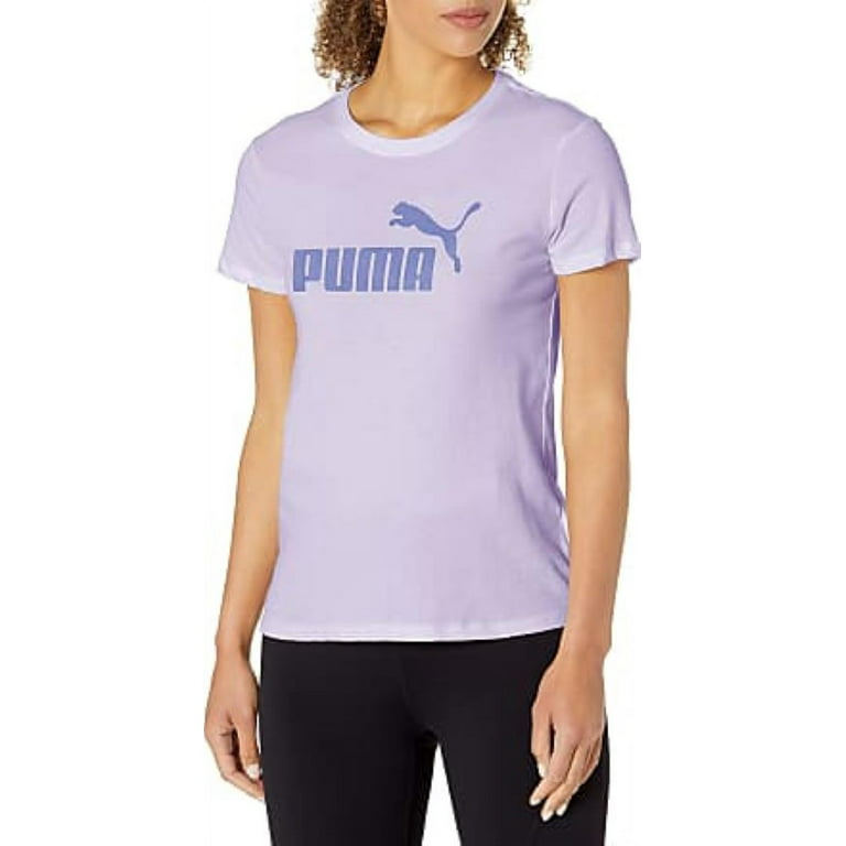 PUMA Women's Ultra Boyfriend Tee Crew Neck Short Sleeve Shirt, Lavender,  Small