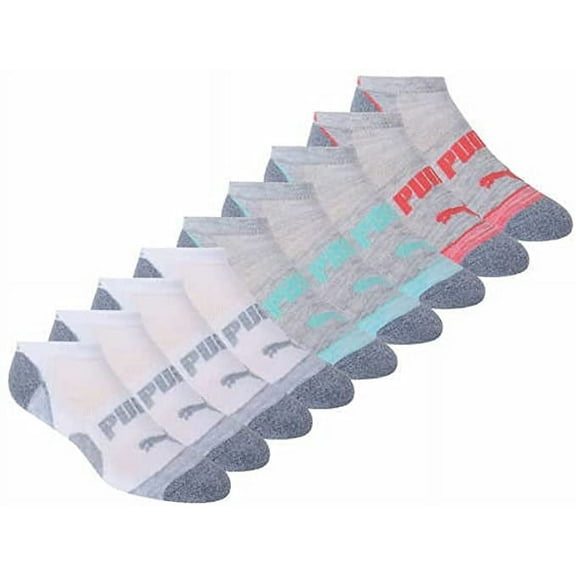 PUMA Womens Comfort Toe No Show Socks 10 Pair