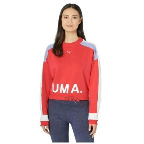 PUMA Womens Chase Crew Sweatshirt Hibiscus XL