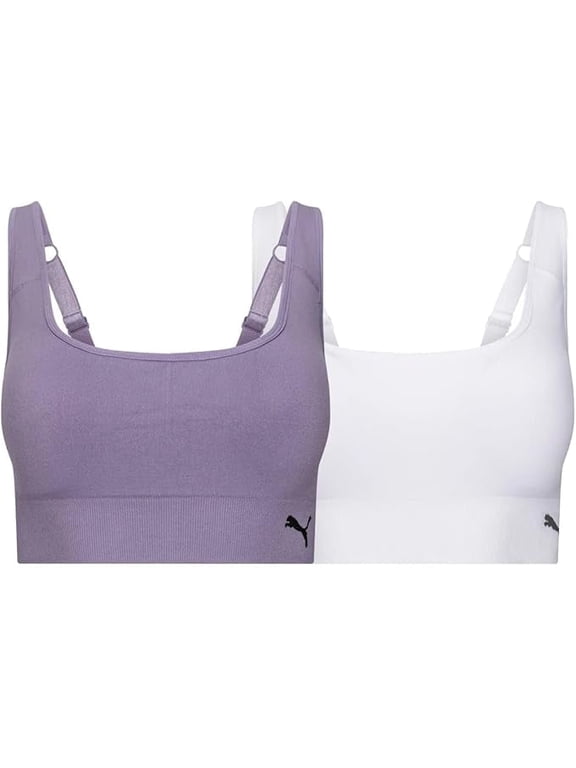 Women's Seamless Sports Bra White/Purple XL