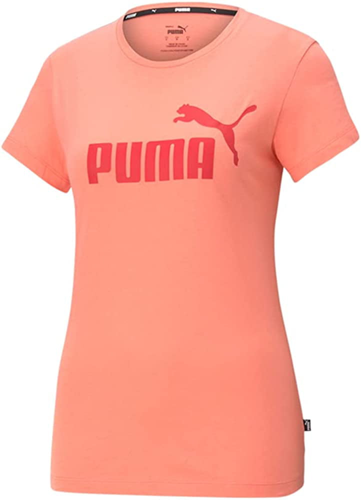 PUMA Womens Essentials Logo Tee PEAC/R-XL | Sport-T-Shirts
