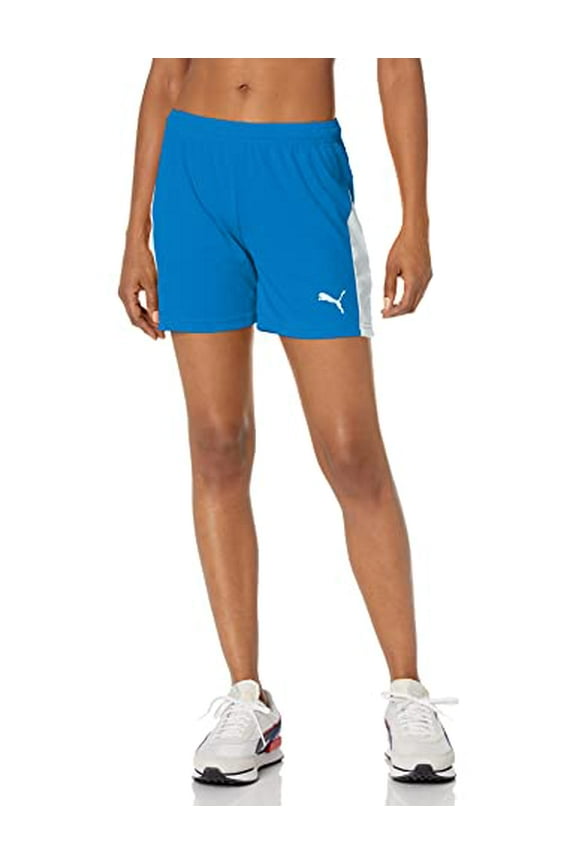 Womens Liga Shorts - Electric Blue Lemonade/White - X-Large