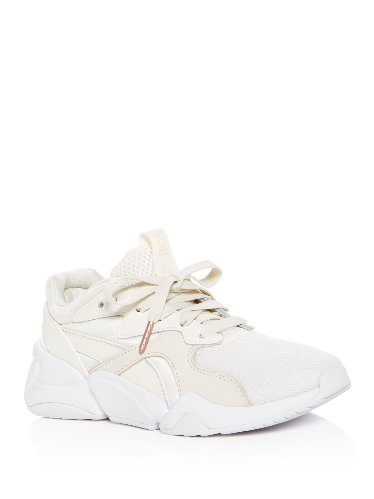PUMA Womens Marshmallow Ivory Nova Grl Boss Round Toe Lace Up
