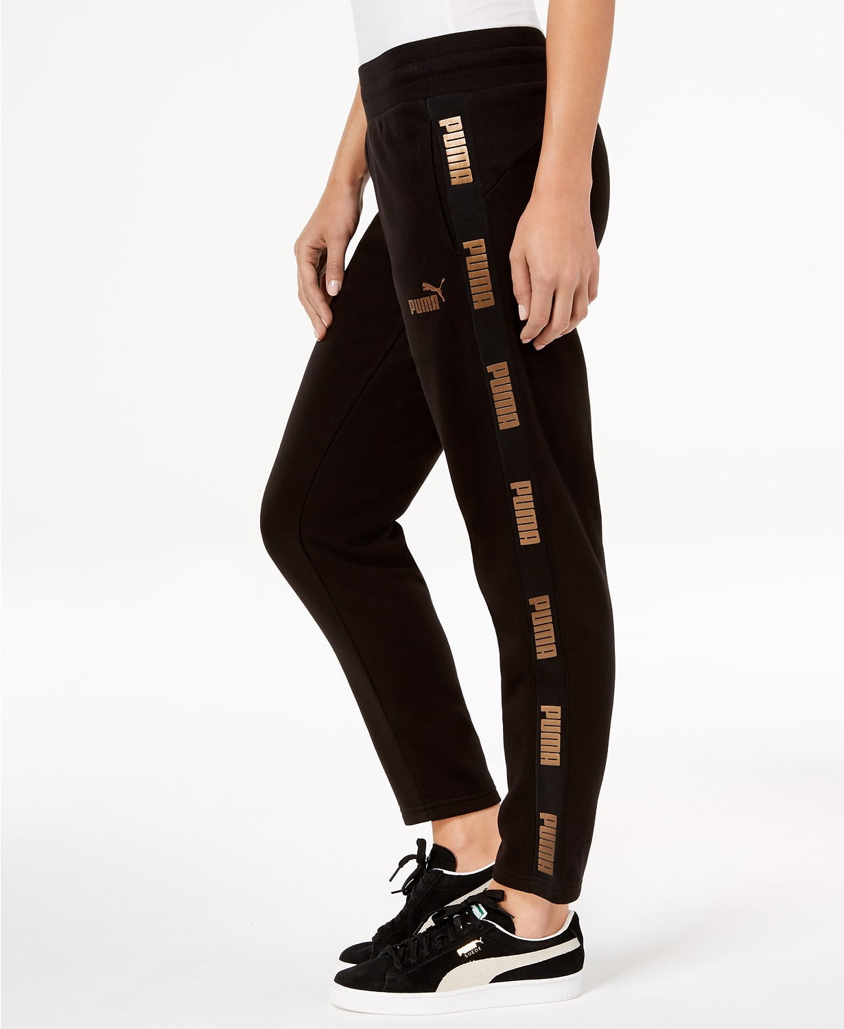 PUMA Womens Metallic Logo Track Pants Size S