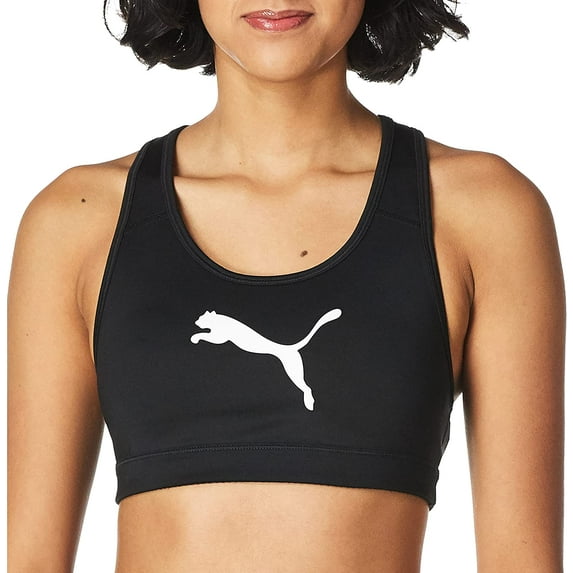 PUMA Womens Mid Impact 4keeps Bra 2X Puma Black-puma White