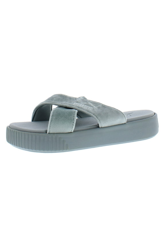 Womens Platform Slide Sandal 9.5 Quarry