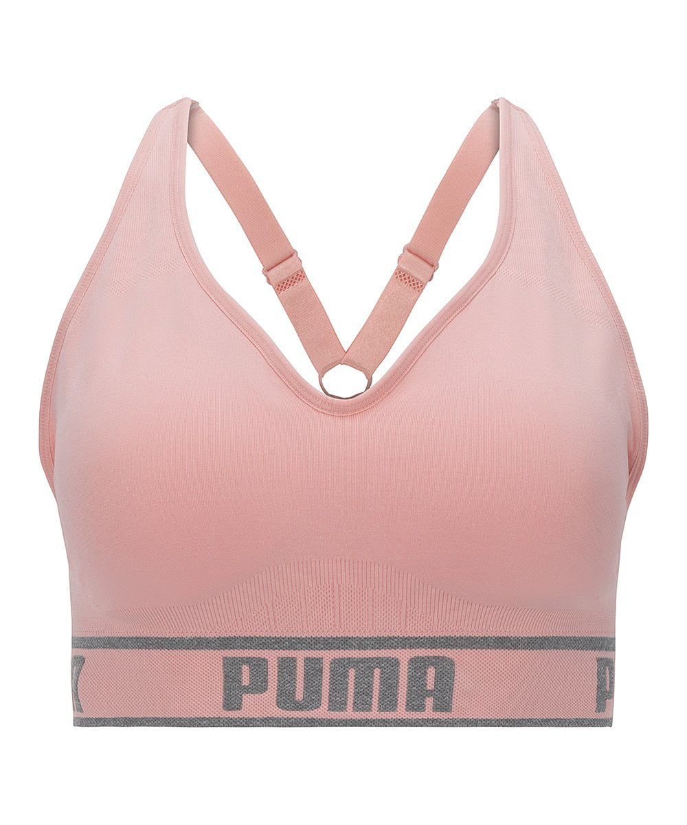 PUMA Women's Plus Size Seamless Solstice Padded Sports Bra (Plus Size, 1X,  Black) at  Women's Clothing store