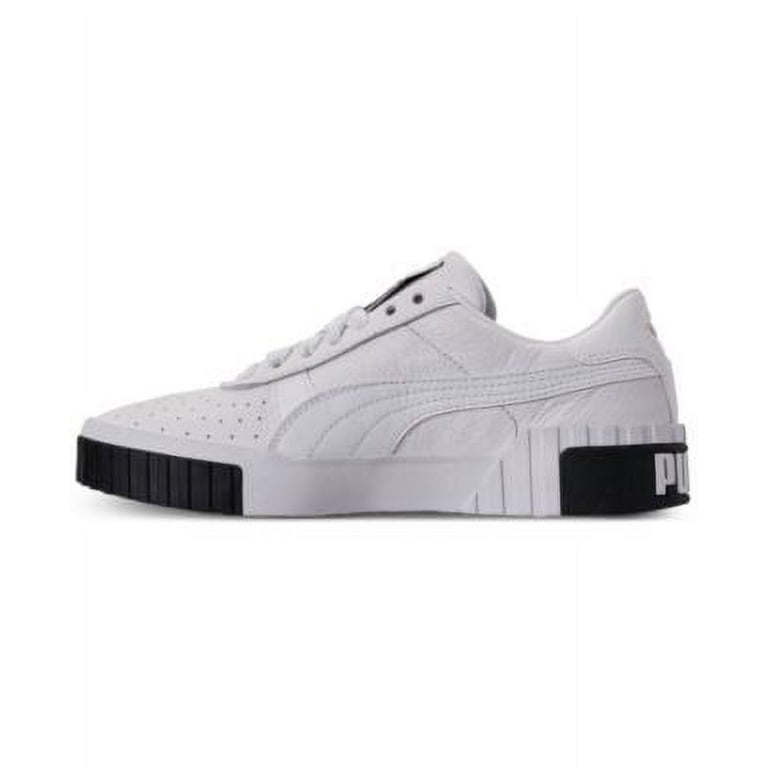 PUMA Womens White Traction Sole Cushioned Cali Round Toe Platform Lace-Up Leather Sneakers Shoes - Walmart.com