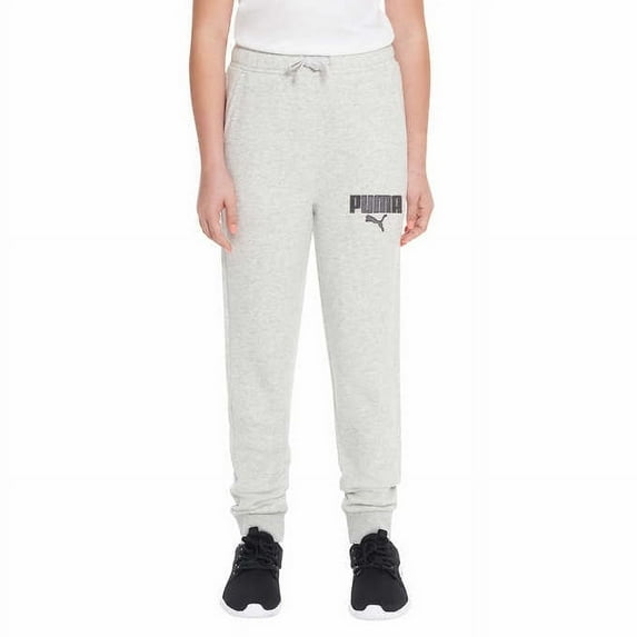 PUMA Youth Fleece Jogger, Gray, Large-14/16