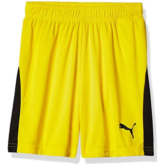PUMA Youth LIGA Shorts - Cyber Yellow/Black - X-Large